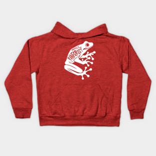 White Dart frog - Protect the rainforest Kids Hoodie